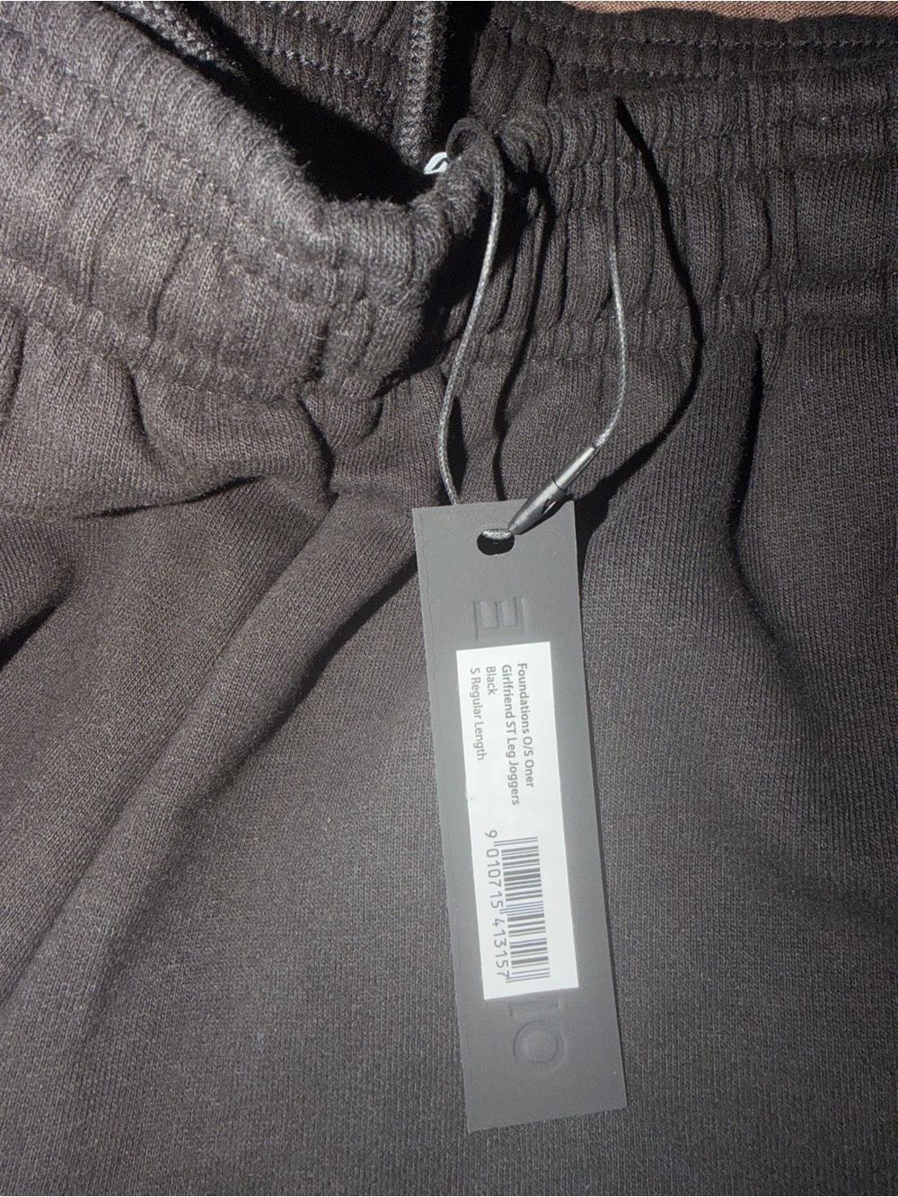 Women’s Black Wide-Leg Sweatpants with 'OA' Detail - Picture 3 of 5